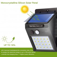 APLIQUE LED REFLECTOR PANEL SOLAR SENSOR MOVIMIENTO FRIO 6w