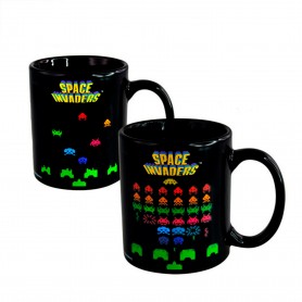 Taza Magica Space Invaders Termo Sensible Cambia Con Calor Te Cafe Regalo