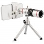 LENTE MONOCULAR CELULAR TELESCOPIO CON TRIPODE HD ZOOM OPTICO 18X ALUMINIO SOPORTE CALIDAD CM361