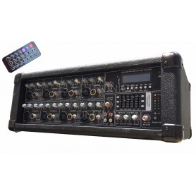 Consola Potenciada Mixer 8 Canales Sanrai Jmp-8150 Usb Control Remoto