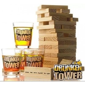 Drunken Tower Yenga 4 Vasos Shots Juego Adulto Chupitos Para Previa