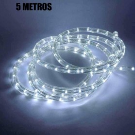 Manguera Rollo Tira Led 5 Metros Blanca Fria Exterior