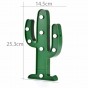 Cartel Luminoso Led Decorativa Cactus A Pila Verde Velador