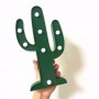 CARTEL LUMINOSO LED DECORATIVA CACTUS A PILA VERDE VELADOR