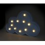 CARTEL LUMINOSO LED DECORATIVA NUBE A PILA COLOR CELESTE VELADOR