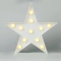 Cartel Luminoso Led Decorativa Estrella A Pila Color Blanca Velador