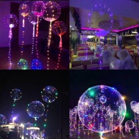 GLOBO LED BURBUJA LUMINOSO LED FIESTA DECORACION ALAMBRE