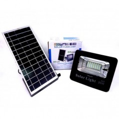 REFLECTOR LED RECARGABLE 20W CON PANEL SOLAR Y CONTROL REMOTO