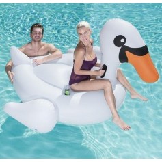 CISNE FLOTADOR INFLABLE GIGANTE 2MTS X 1.6MTS BESTWAY ORIGINAL