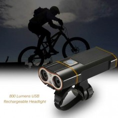 Linterna Led Para Bicicleta 800Lm Recargable Con Soporte