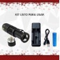 KIT LINTERNA ULTRAVIOLETA UV RECARGABLE + BATERIA ULTRAFIRE LED CREE MODELO 2018