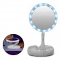 ESPEJO REDONDO LUZ LED MAQUILLAJE DOBLE PLEGABLE MY FOLDAWAY