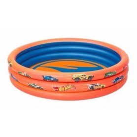 PILETA INFLABLE 3 ANILLOS 122X25CM 140L HOTWHEELS BESTWAY