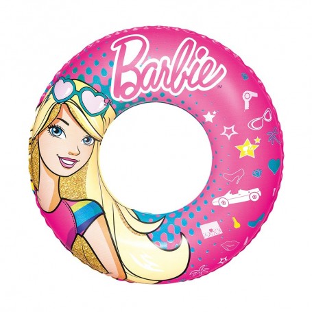 SALVAVIDAS INFLABLE FLOTADOR BARBIE ANILLO IDEAL NIAS BESTWAY