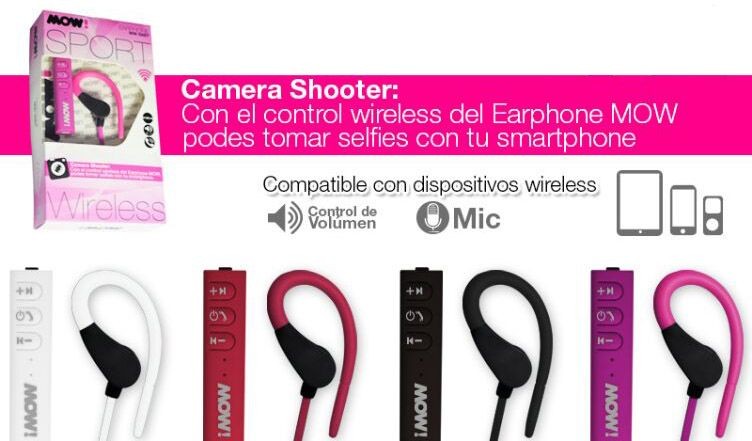 Auricular Bluetooth Mow In Ear Deportivo Con Control De Volumen