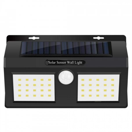 REFLECTOR LED PANEL SOLAR DOBLE SENSOR MOVIMIENTO BLANCO FRIO 12W 40 LED HYZ02 WATERPROF