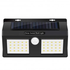 Reflector Led Panel Solar Doble Sensor Movimiento Blanco Frio 12W 40 Led Hyz02 Waterprof