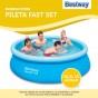 PILETA REDONDA INFLABLE GRANDE 2300 LITROS 2,44 X 66 Cm CALIDAD BESTWAY