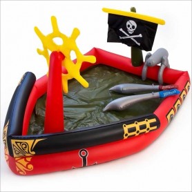 PILETA PELOTERO INFLABLE BARCO PIRATA 190X140X96 BESTWAY CENTRO DE JUEGOS