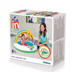 Inflable Babys Gimnasio Juego Arcoiris Flor 91Cmx56Cm 36Cmx22Cm Up In And Over Bestway