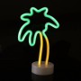 CARTEL LED PALMERA LUMINOSO LED NEON DECORATIVA A PILA O USB VERDE VELADOR