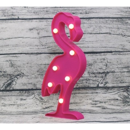 CARTEL LED FLAMENCO LUMINOSO DECORATIVA A PILA VELADOR