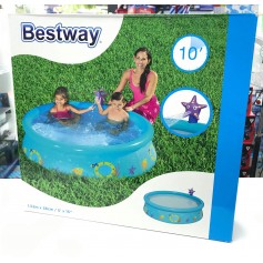 PILETA REDONDA INFANTIL PECES MAR CON LANZA AGUA 1,52M X 38CM BESTWAY