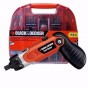 ATORNILLADOR INALAMBRICO BATERIA MALETIN CON 110 PIEZAS BLACK AND DECKER FDX100