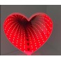 ESPEJO LUMINOSO EFECTO 3D CORAZON A PILAS DECORACION LED 81077