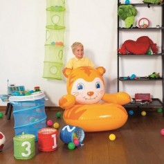 SILLON INFLABLE INFANTIL 79 X 76 X 79CM BESTWAY TIGRE