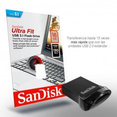 PENDRIVE 16GB SANDISK ULTRA FIT USB 3.1 FLASH DRIVE 130MB/S IDEAL AUTOS