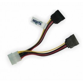 Cable Power Sata Doble A 4 Pines Molex Nisuta Ns-Caposad