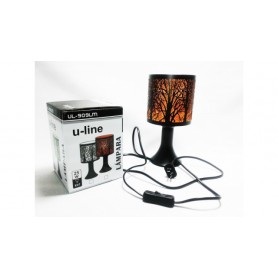 LAMPARA VELADOR LUZ DE MESA ESCRITORIO U-LINE 25W E27 UL-909LM DECORACION ARBOLES