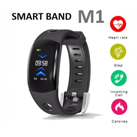 SMARTWATCH BAND M1 RELOJ INTELIGENTE CELULAR ANDROID IPHONE IP68 IPS CONTADOR PASOS CALORIAS FRECUENCIA CARDIACA