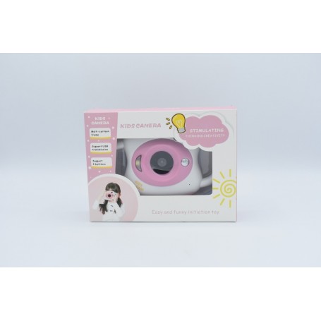 MINI CAMARA KIDS ROSA SOPORTA MICRO SD 32GB 2MP