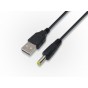 CABLE ALIMENTACION USB MACHO A PLUG 1.7MM 1M NISUTA