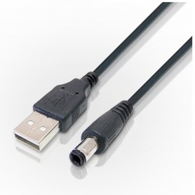 Cable Alimentación Usb Macho A Plug 5.5X2.5Mm 1mts Nisuta Ns-Causp25