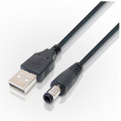 CABLE ALIMENTACION USB MACHO A PLUG 5.5X2.5MM 1M NISUTA