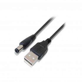 Cable Alimentación Usb Macho A Plug 2.1Mm 1mts Nisuta Ns-Causp21