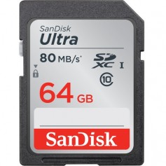 TARJETA DE MEMORIA SANDISK SD ULTRA HC CLASE 10 64GB 80 MS/S