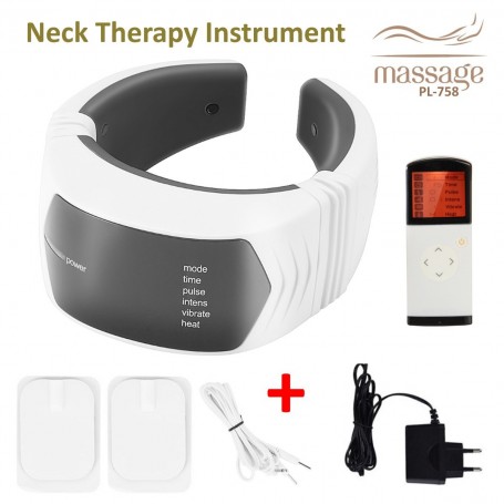 MASAJEADOR CERVICAL ELECTRICO PARA CUELLO Y ESPALDA PL-758 NECK CON CALOR Y CONTROL