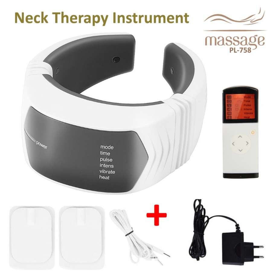 Masajeador Cervical Electrico Para Cuello Y Espalda Pl-758 Neck Con Calor Y  Control