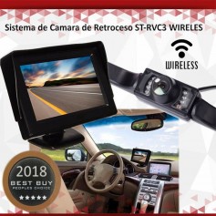 CAMARA RETROCESO PARA AUTO INALAMBRICA WIRELESS PANTALLA 4.3 PULGADAS ST-RVC3