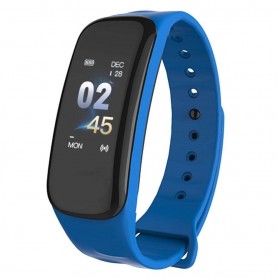 SMARTWATCH BAND FIT WEST C1S BLUE RELOJ INTELIGENTE CELULAR ANDROID IPHONE CONTADOR PASOS CALORIAS FRECUENCIA CARDIACA