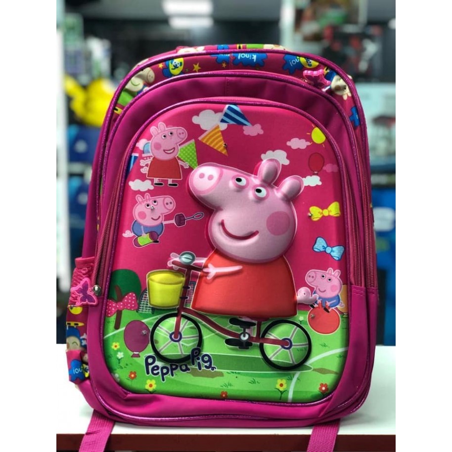 Mochila Grande Con Luz Led Peppa