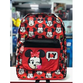 MOCHILA ESCOLAR MEDIANA INFANTIL MINNIE MOUSE ROJO