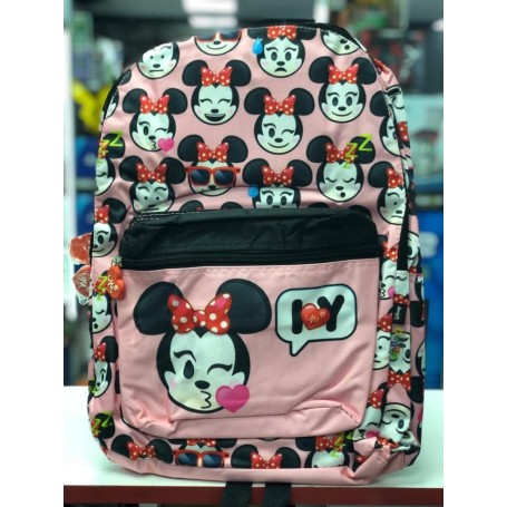 MOCHILA ESCOLAR MEDIANA INFANTIL MINNIE MOUSE ROSA BEBE