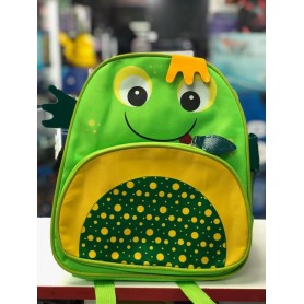 MOCHILA ESCOLAR CHICA INFANTIL ANIMALES SAPO VERDE