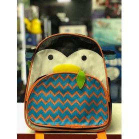 Mochila Escolar Chica Infantil Animales Pingüino Azul