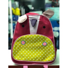 Mochila Escolar Chica Infantil Animales Unicornio Rosa Y Amarillo